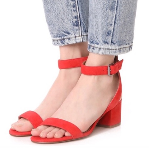 Madewell Shoes - Madewell the Alice Sandals Red in Suede size 8